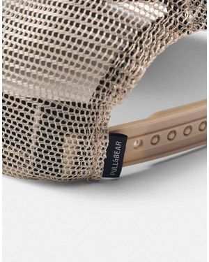 Pull&Bear Cappellino Trucker Color Sabbia Con Scritta 'Café De Origen' - Metallizzato