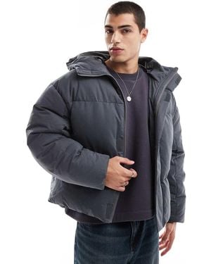 ASOS Oversized Puffer Jacket With Seam Detail - Blue