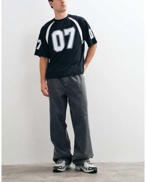 ASOS Baggy Jeans Met Elastische Tailleband - Blauw