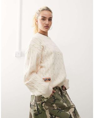 Aape By A Bathing Ape Aape By A Bathing Ape Knitted Logo Sweatshirt - Natural