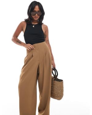 Miss Selfridge Tailored Barrel Leg Trouser - Brown