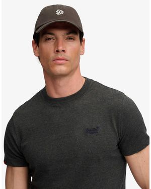 Superdry – sd – bestickte baseballkappe - Schwarz