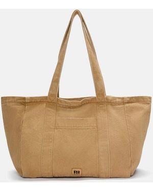 Pull&Bear – shopper-tasche aus canvas - Weiß