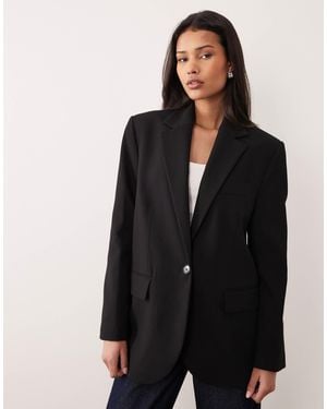 Mango Mila Relaxed Tailored Blazer - Black