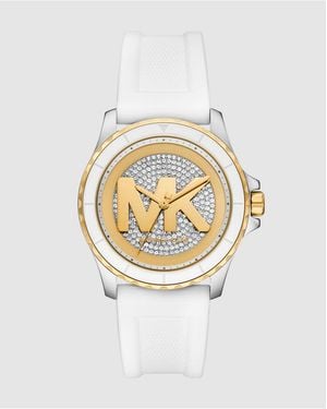 Michael Kors Everest Three-Hand Silicone Watch - White