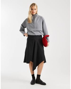 ASOS Drop Hem 90's Midi Skirt - White