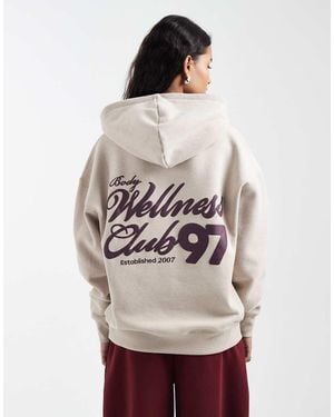 Cotton On Plush Premium Graphic Hoodie - Grey
