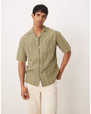 Mango Camicia A Maniche Corte - Verde