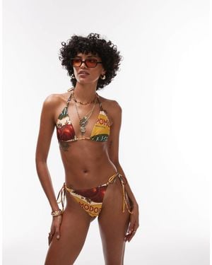TOPSHOP – amalfi – tanga-bikinihose - Braun