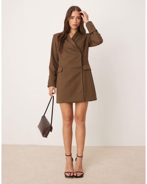 Pretty Lavish – kurzes elegantes blazerkleid - Natur