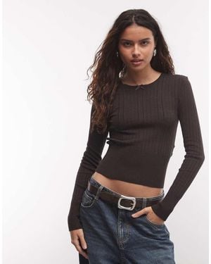 Monki Bow Knit Jumper - Black
