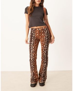 Wrangler Vaqueros De Corte Bootcut Con Estampado De Cervatillo De -Marrón - Neutro