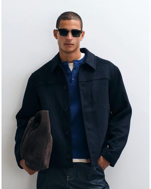 ASOS Wool Look Jacket - Blue