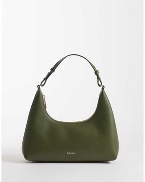 Calvin Klein Jeans Foil Logo Convertible Shoulder Bag - Green