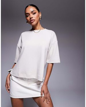 River Island Oversized Boxy T-shirt - Grey