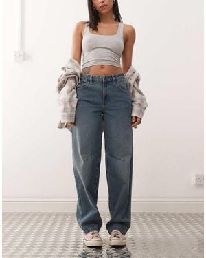 Noisy May Hazel Barrel Jeans - Blue