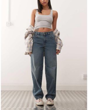 Noisy May Hazel Barrel Jeans - Blue