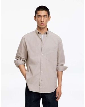 ARKET Camisa A Cuadros De Algodón Puro En-Neutro - Gris