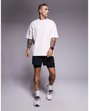 4505 Icon Heavyweight Cotton Oversized T-Shirt With Quick Dry Finish - White