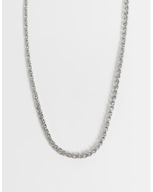 ASOS Waterproof Stainless Steel Link Rope Chain Necklace - White
