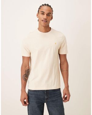 Farah – danny – kurzärmliges regular-fit-t-shirt - Natur