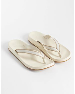 Mango – zehenstegsandalen - Natur
