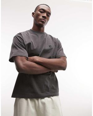 X-Large Camiseta Lavado Con Etiqueta - Gris