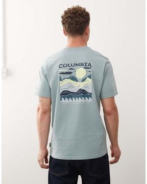 Columbia Camiseta Con Estampado En La Espalda Explorers Canyon De - Azul