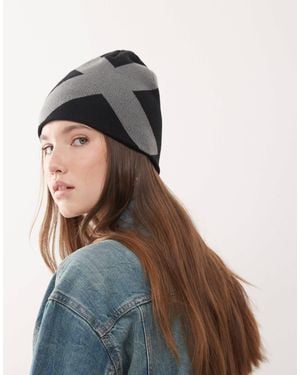 Collusion Extreme X Logo Skater Beanie - Blue