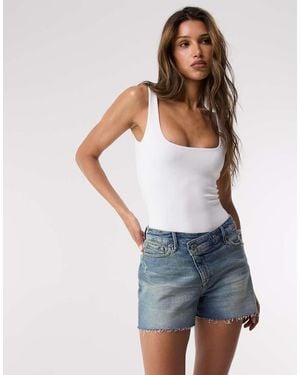 GOOD AMERICAN Good Girlfriend Shorts - Grey