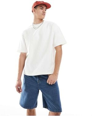 Only & Sons baggy Denim Short - White