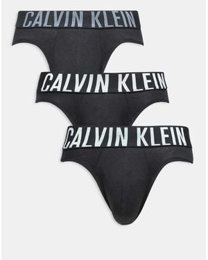 Calvin Klein – intense power – 3er-pack hüftslips aus baumwolle - Schwarz