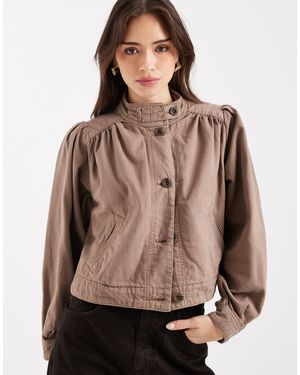 Levi's Cropped-jacke mit stehkragen - Braun