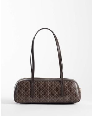 Calvin Klein Schultertasche mit emblem-print allover - Braun