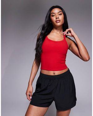 4505 Icon Yoga Cami With Inner Bra - Red