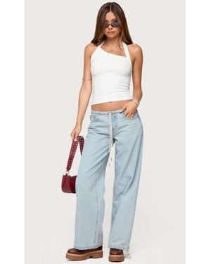 Edikted Meggie Low Rise Jeans - Blue