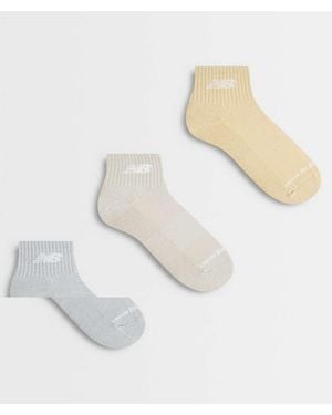 New Balance 3 Pack Ankle Sock - White