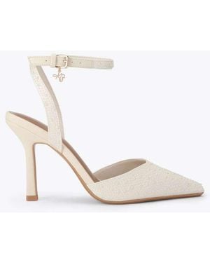 KG by Kurt Geiger Sugar Pearl Heeled Sandals - White