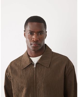 ASOS Textured Harrington Jacket - White