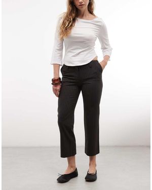 Weekday Cropped Geklede Broek - Zwart