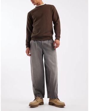 ASOS Oversized Tapered Fit Jeans - Gray