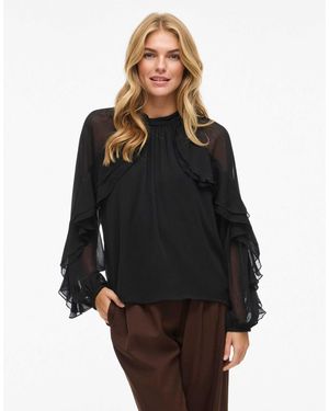 Vila Top à manches courtes - beauté e - Noir