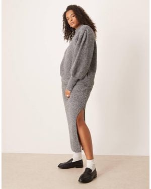 ASOS Asos Design Curve Fluffy Maxi Skirt - Natural