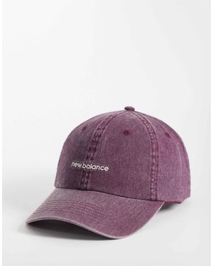 New Balance 6-panel-cap mit linearem logo - Lila