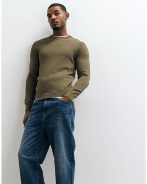 Mango 100% Wool Knitted Sweater - Blue