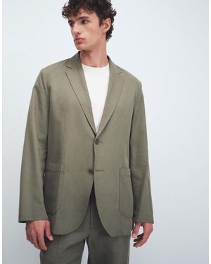 Mango – delave – relaxed-fit-anzugblazer aus leinenmix - Grün
