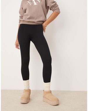 New Look Seamless Ribbed Leggings - Black