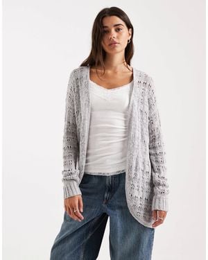 Hollister Gilet long en maille - anthracite - Gris