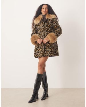 Never Fully Dressed Faur Fur Trim Coat - Natural