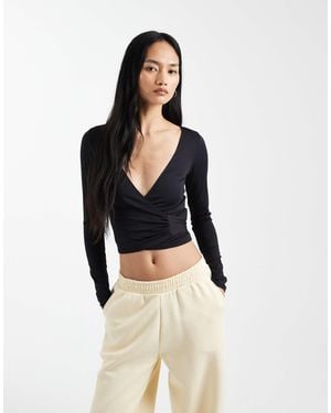 Cotton On Active Wrap Top - White